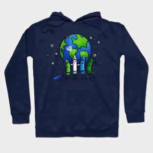 Earth Day Color Crayons Hoodie